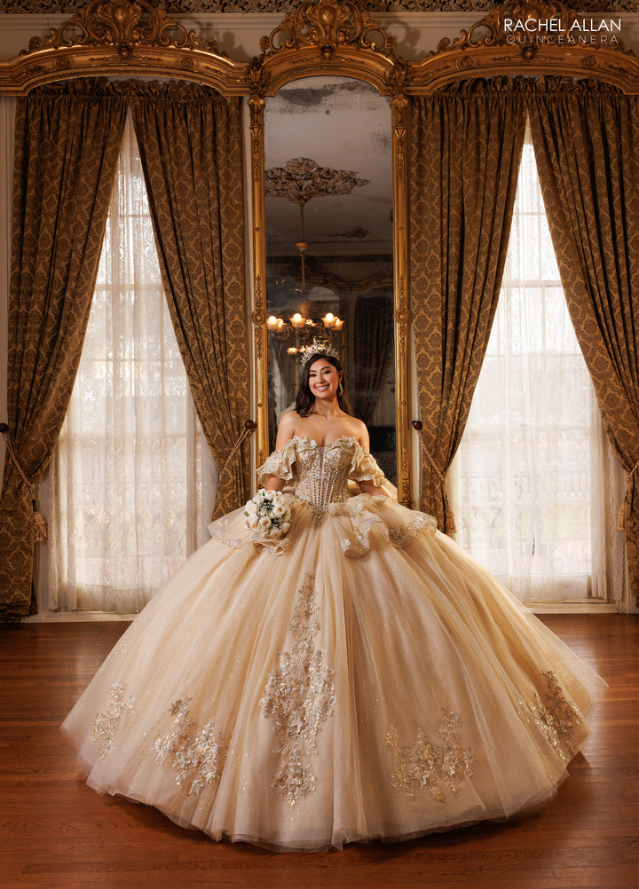 Off Shoulder Quinceanera Dress by Rachel Allan RQ1198