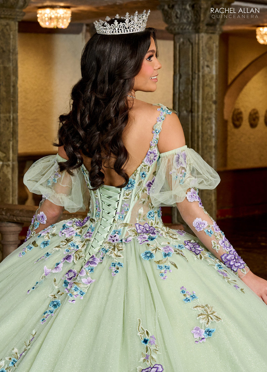 Sleeveless Puff Sleeve Quinceanera Dress by Rachel Allan RQ2182