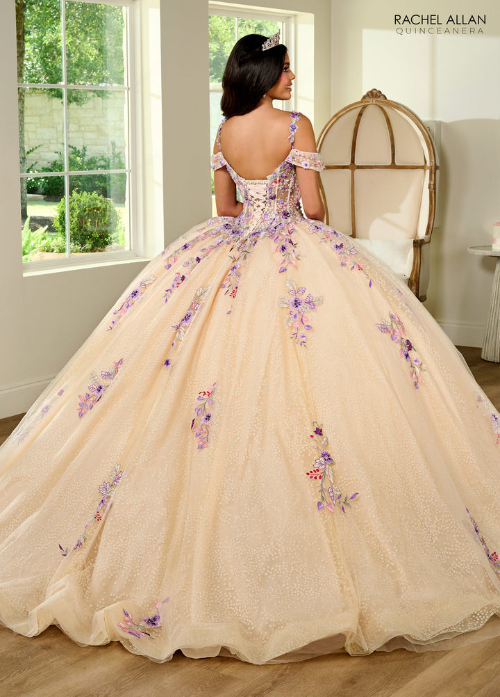 Floral Embroidered Quinceanera Dress by Rachel Allan RQ2185