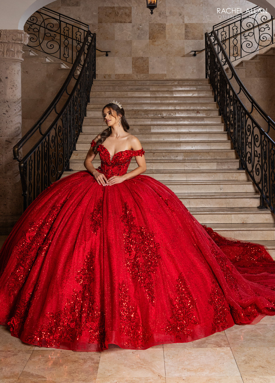 red black and white quinceanera dress LA GLITTER #24081 Lily's Charro Lily's Seaside Boutique piece dress Halter Top Sleeveless Mexican Style