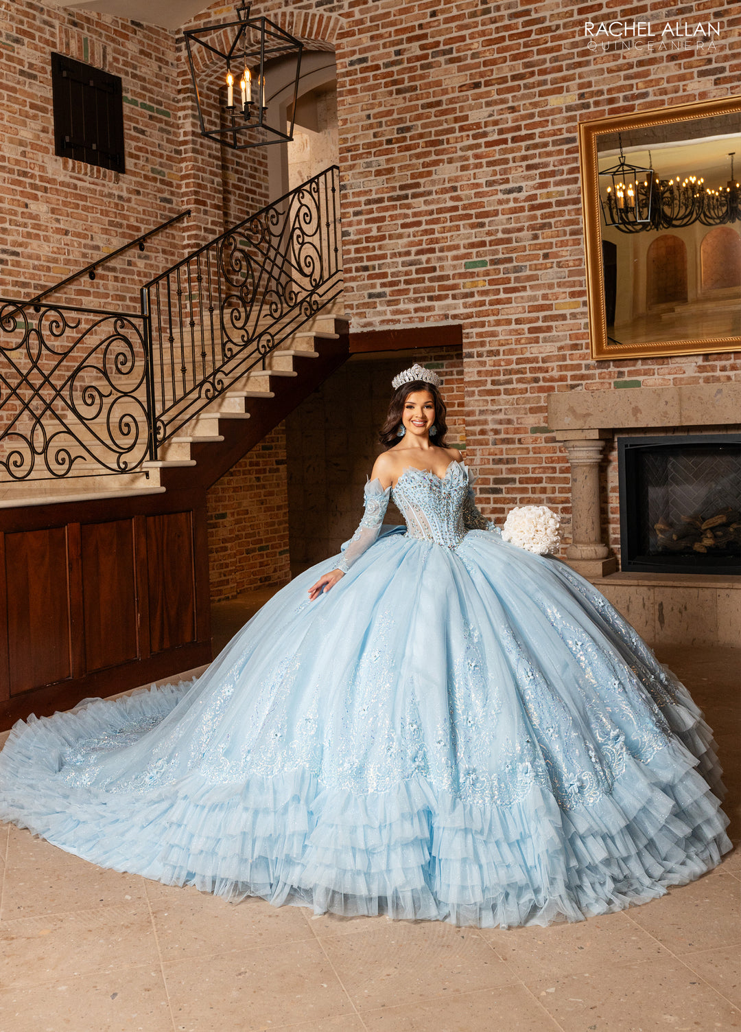 Ruffled Quinceanera Dress by Rachel Allan RQ2243