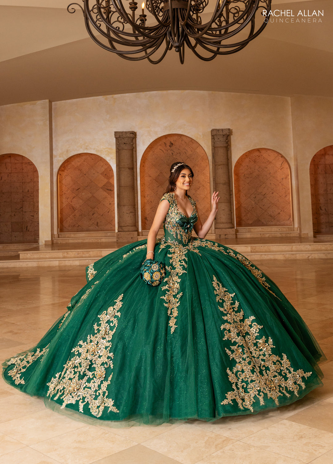 Cap Sleeve Quinceanera Dress by Rachel Allan RQ2244