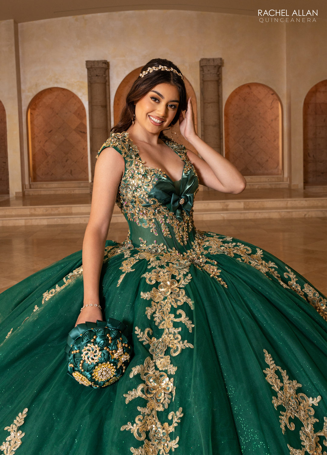 Cap Sleeve Quinceanera Dress by Rachel Allan RQ2244