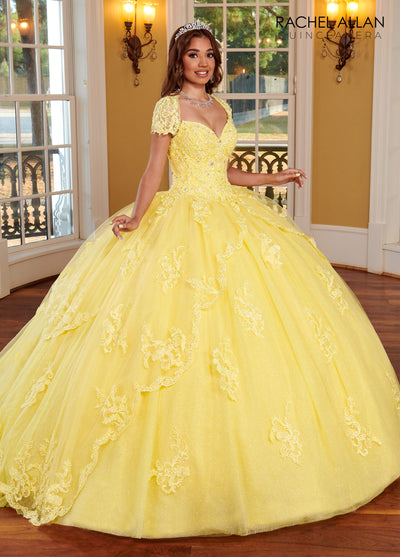 Ruffled Light Yellow Maxi Dress - PromGirl