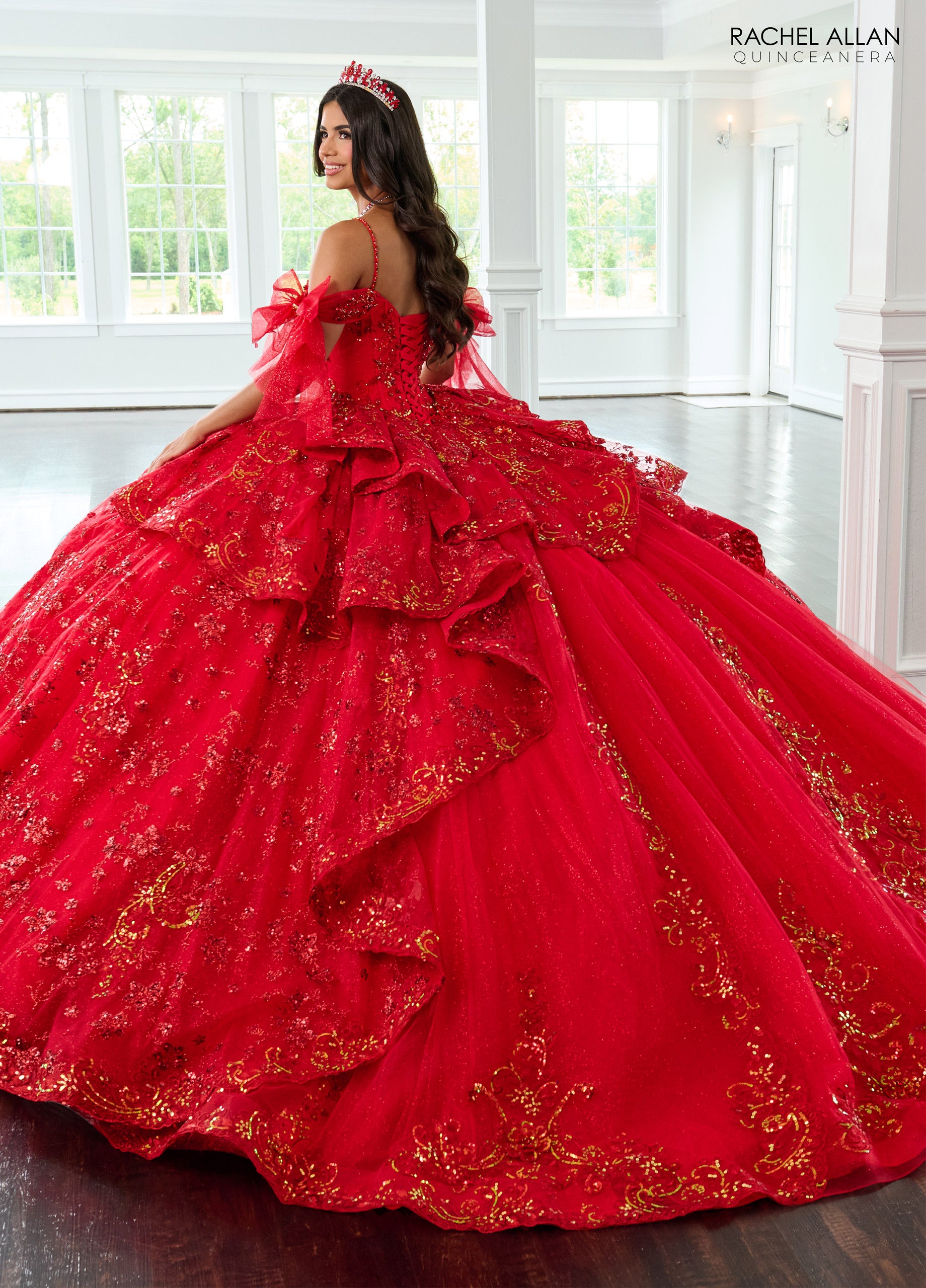 Off Shoulder Bow Quinceanera Dress by Rachel Allan RQ3147 – ABC