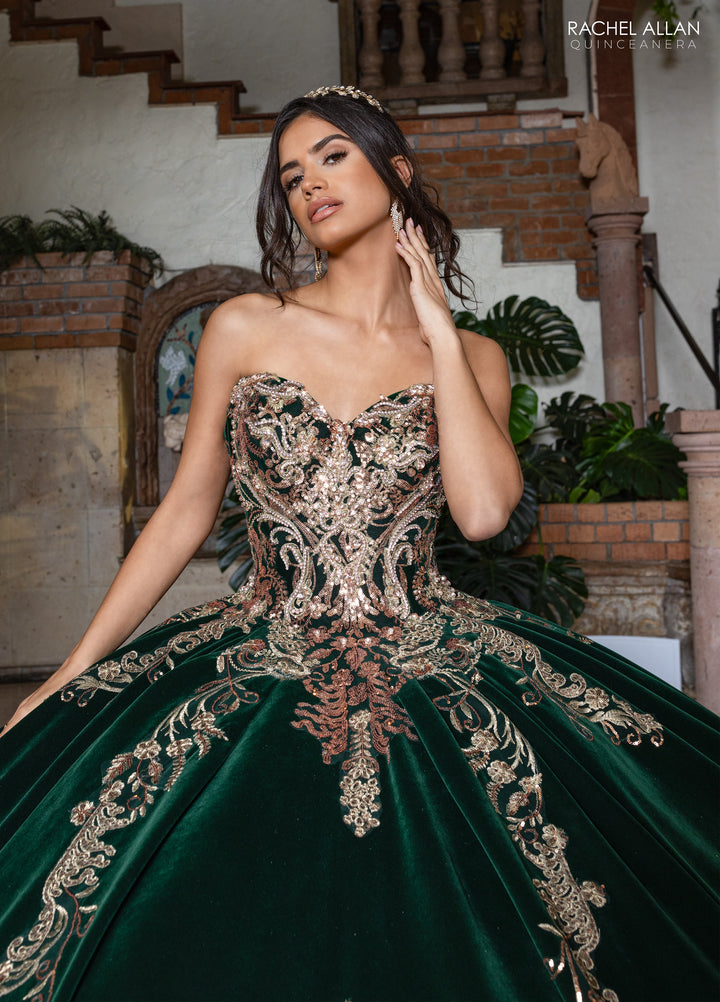 Velvet Quinceanera Dress by Rachel Allan RQ3160
