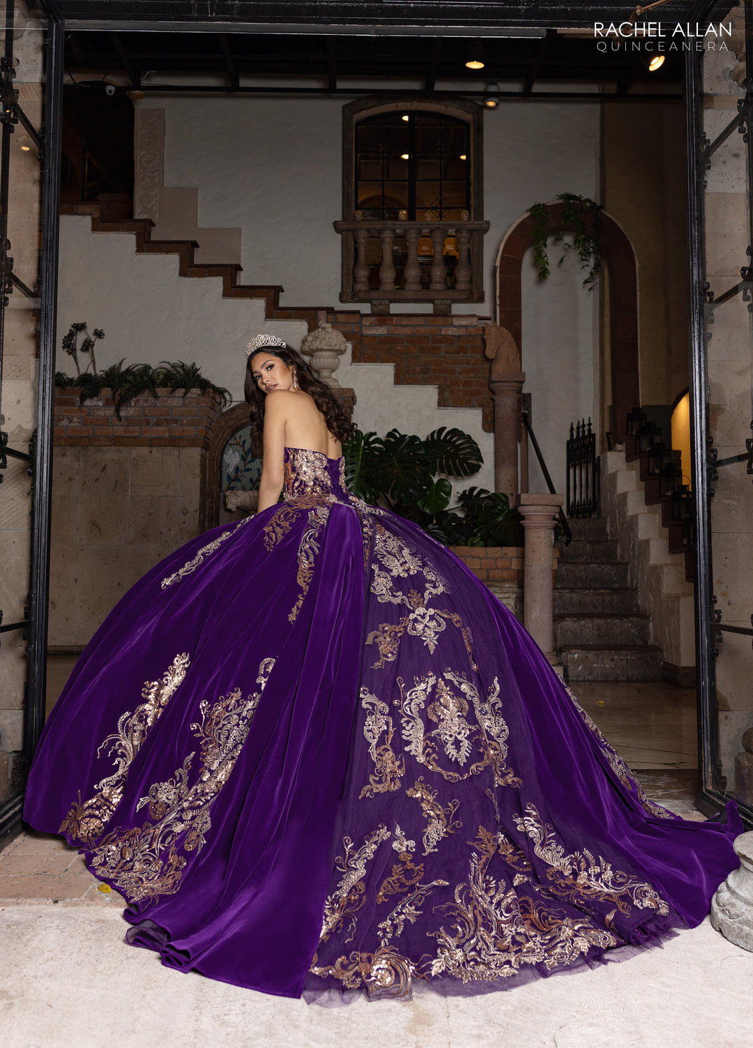 Velvet Quinceanera Dress by Rachel Allan RQ3160