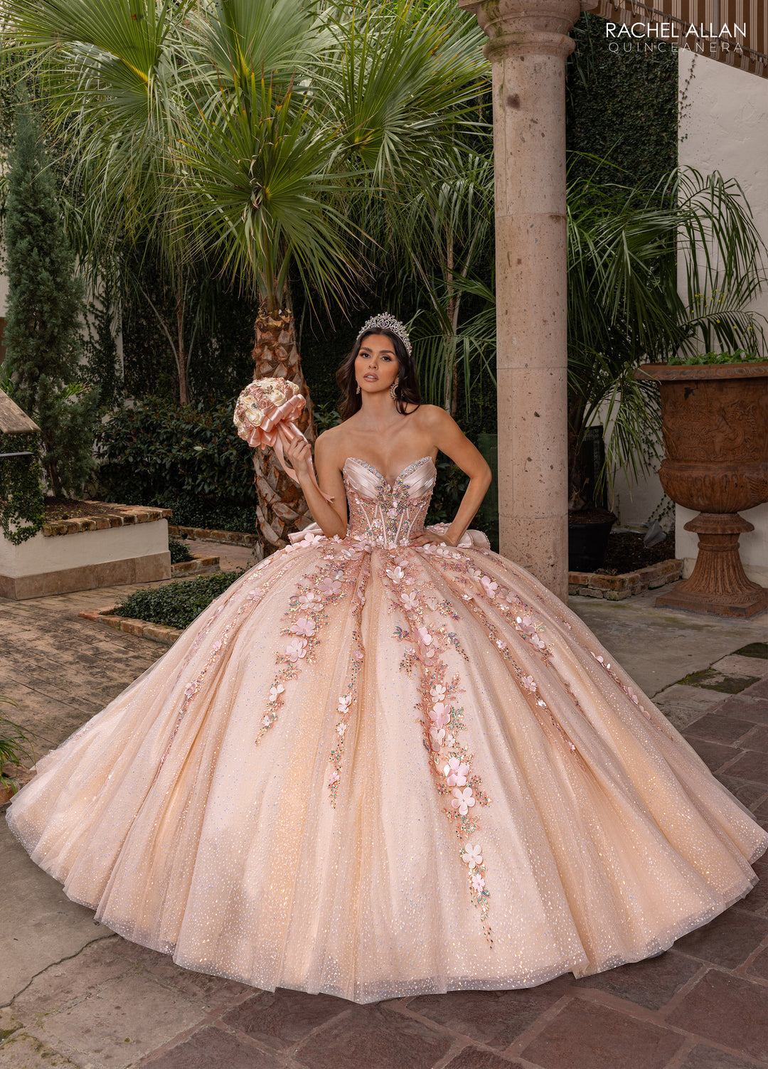 Strapless Quinceanera Dress by Rachel Allan RQ3162