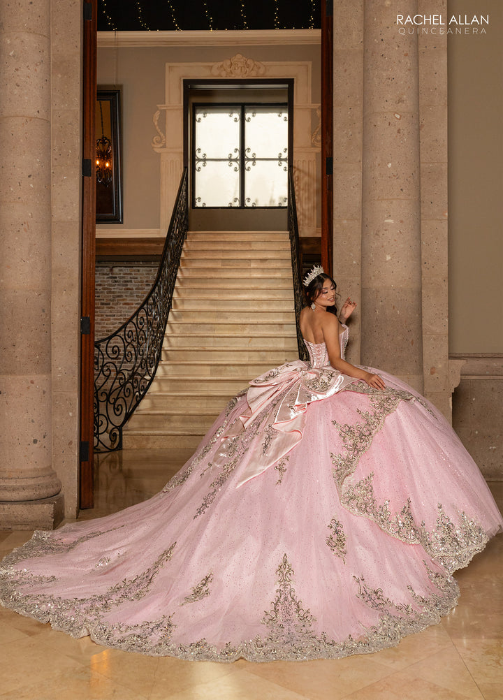 Strapless Cape Quinceanera Dress by Rachel Allan RQ3172