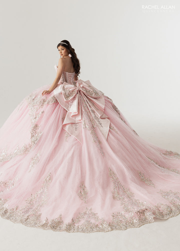 Strapless Cape Quinceanera Dress by Rachel Allan RQ3172