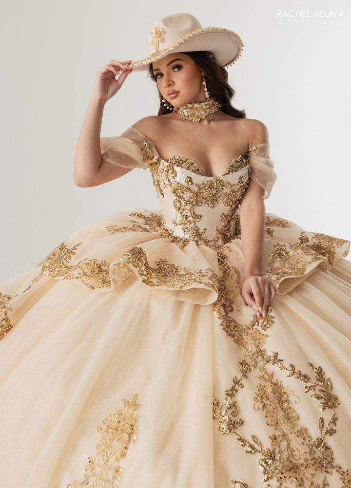 Off Shoulder Quinceanera Dress by Rachel Allan RQ3175