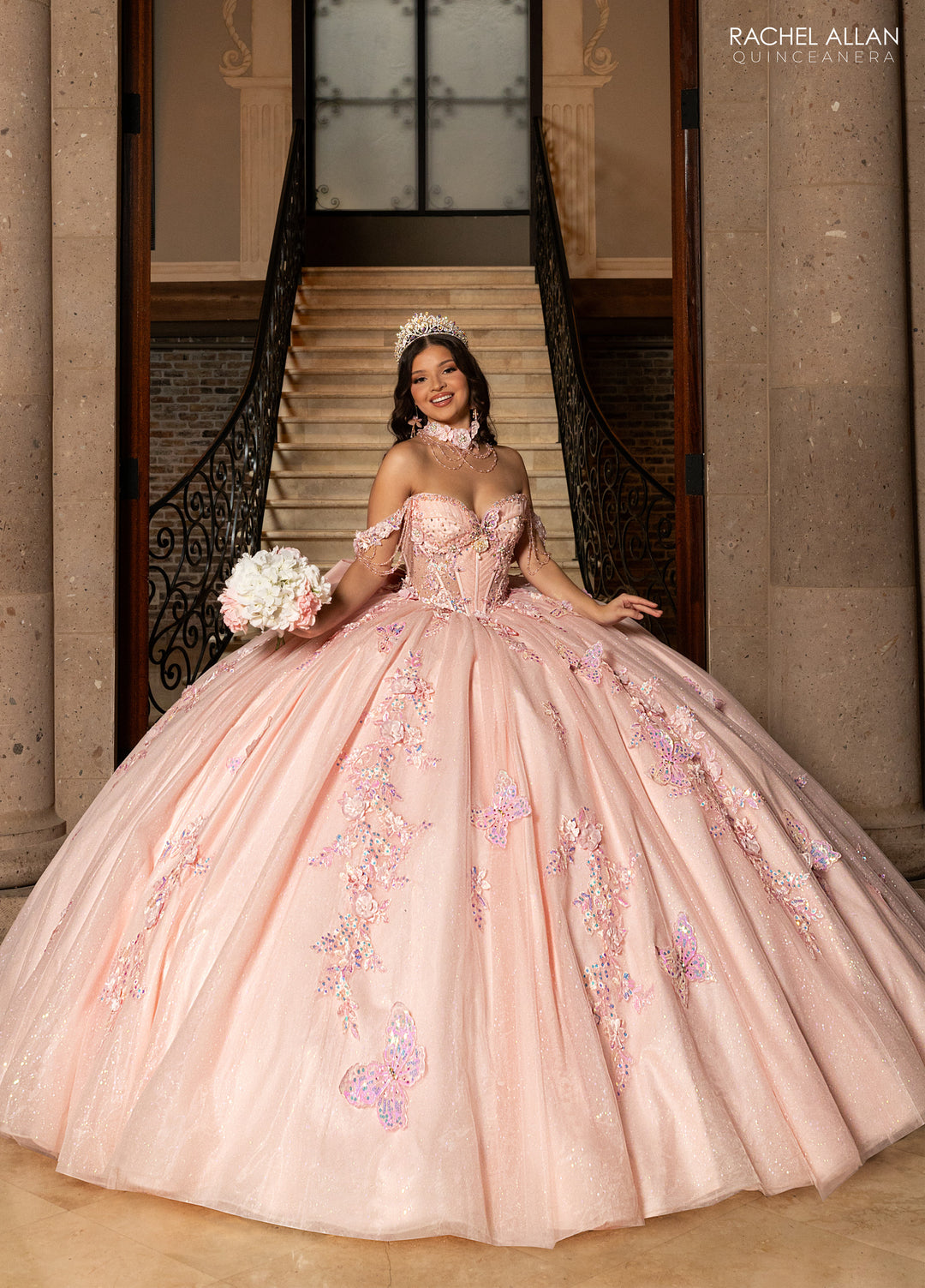 Butterfly Quinceanera Dress by Rachel Allan RQ3176