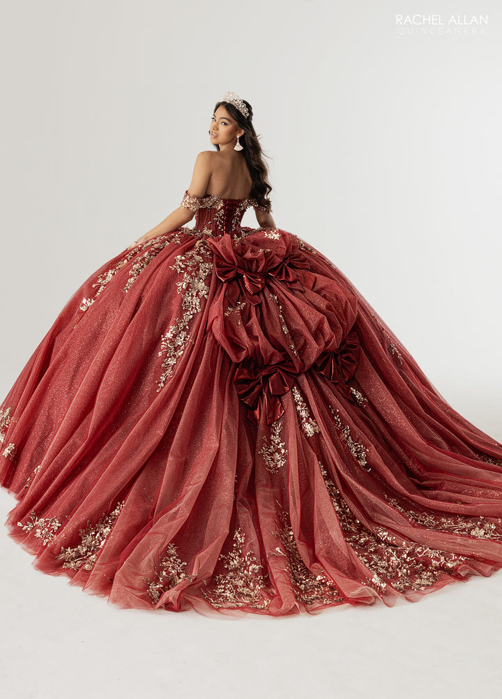 Off Shoulder Cape Quinceanera Dress by Rachel Allan RQ3178