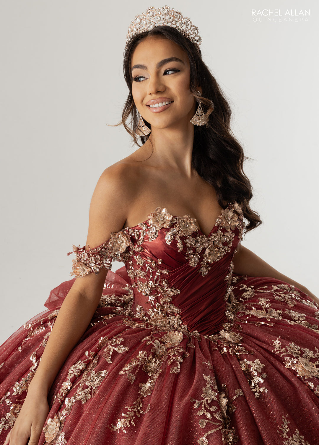 Off Shoulder Cape Quinceanera Dress by Rachel Allan RQ3178