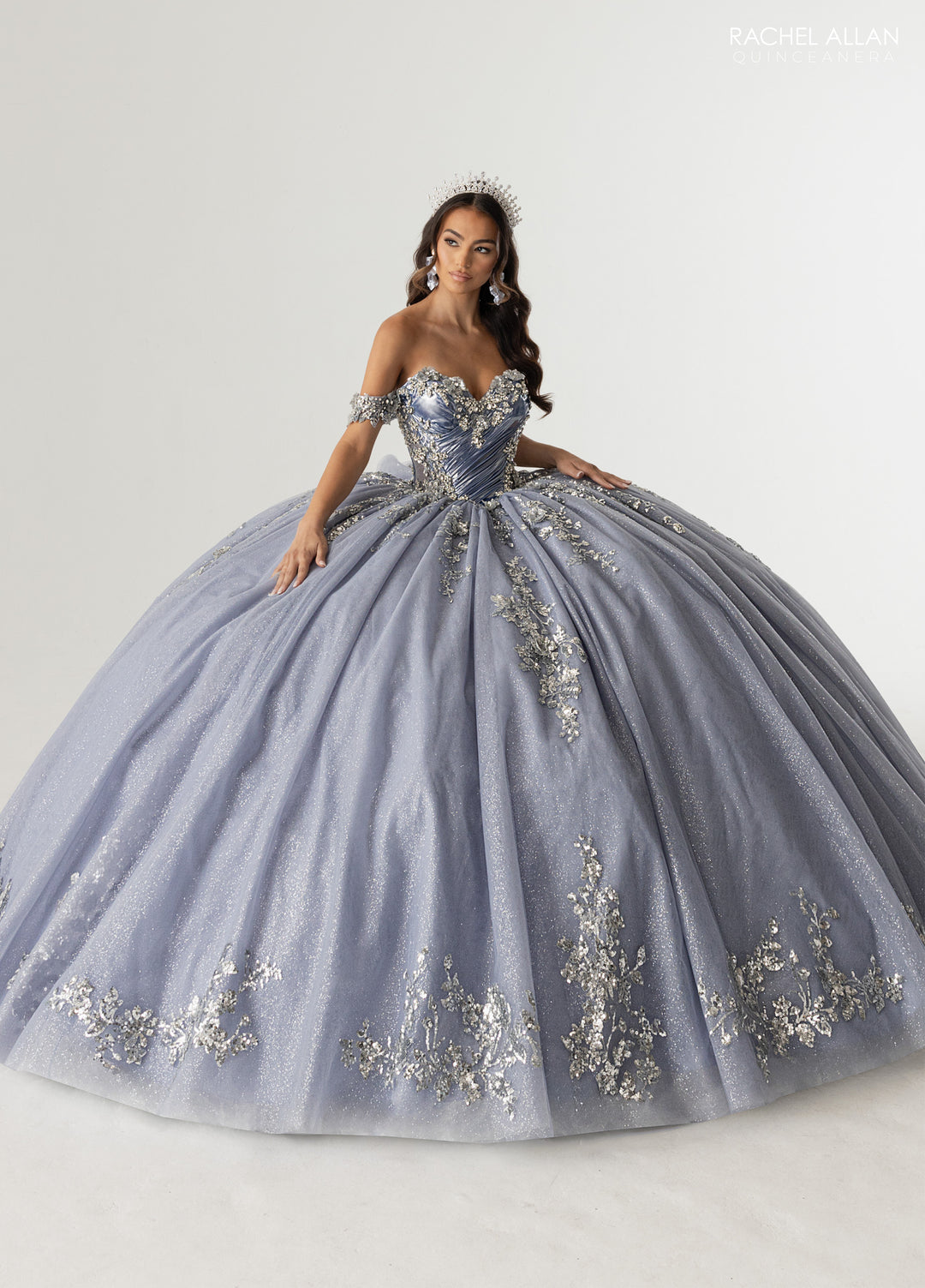 Off Shoulder Cape Quinceanera Dress by Rachel Allan RQ3178