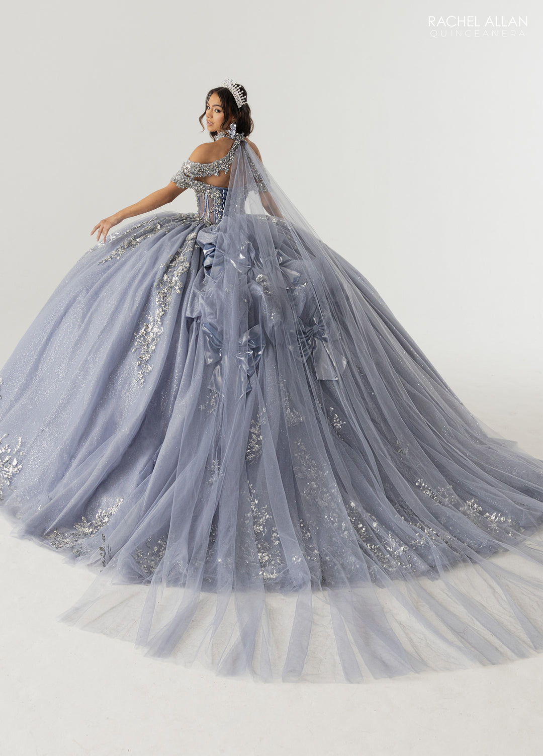 Off Shoulder Cape Quinceanera Dress by Rachel Allan RQ3178