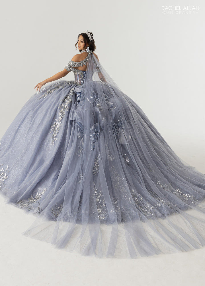 Off Shoulder Cape Quinceanera Dress by Rachel Allan RQ3178