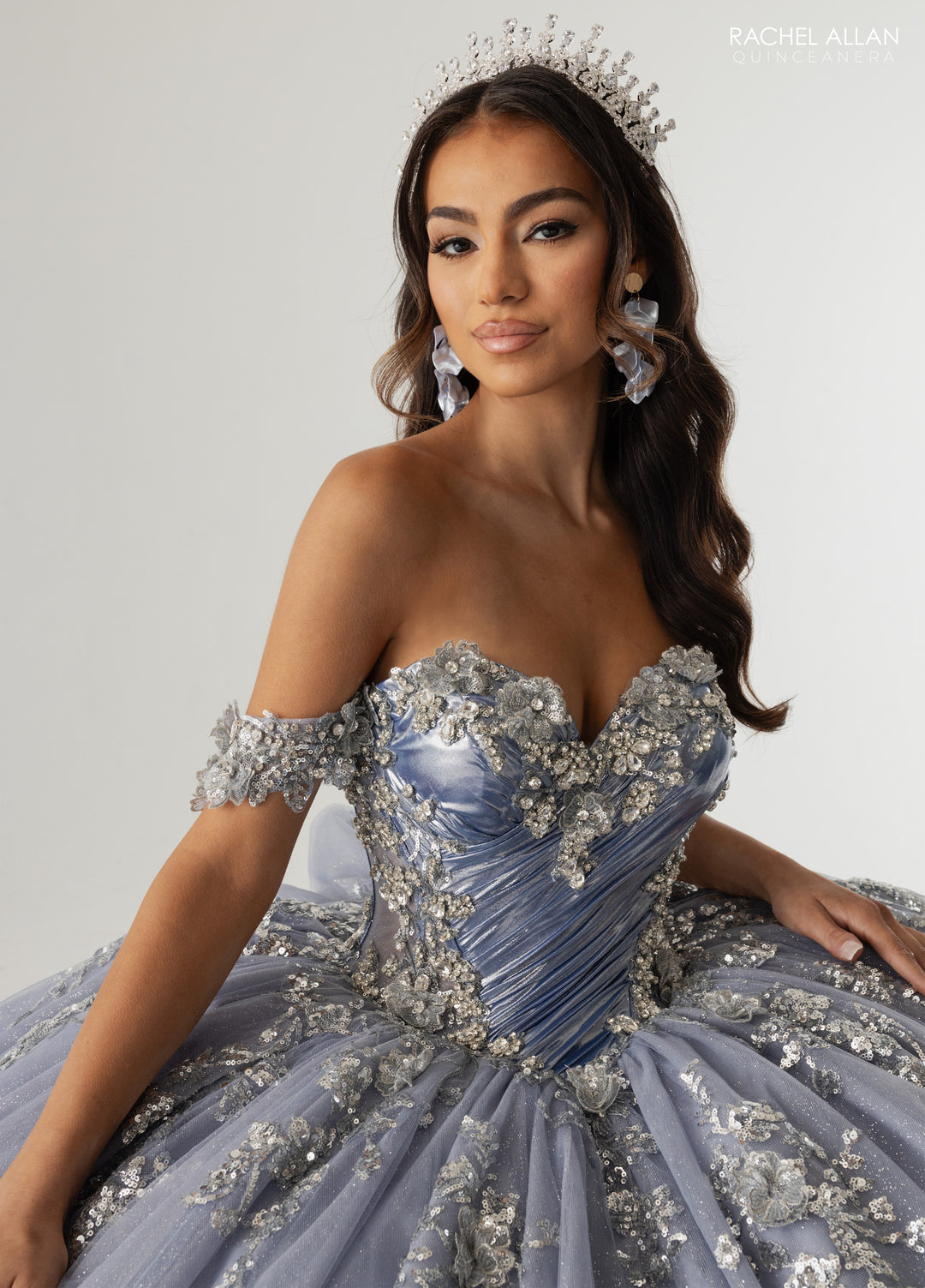 Off Shoulder Cape Quinceanera Dress by Rachel Allan RQ3178
