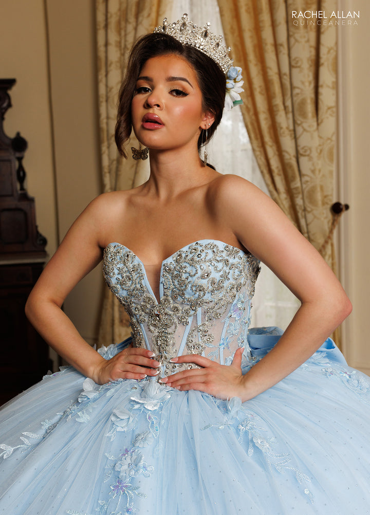 3D Floral Quinceanera Dress by Rachel Allan RQ3180
