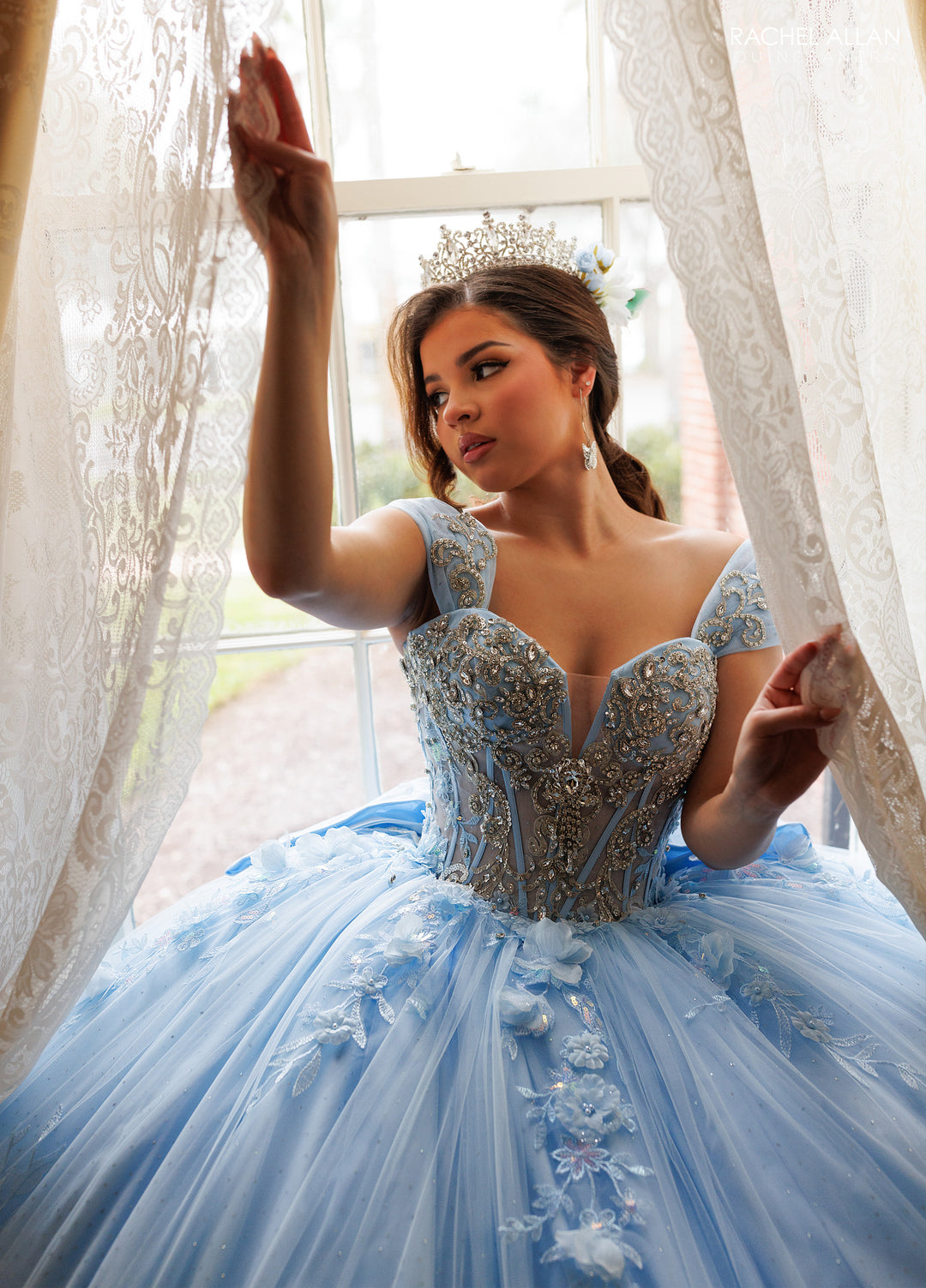 3D Floral Quinceanera Dress by Rachel Allan RQ3180