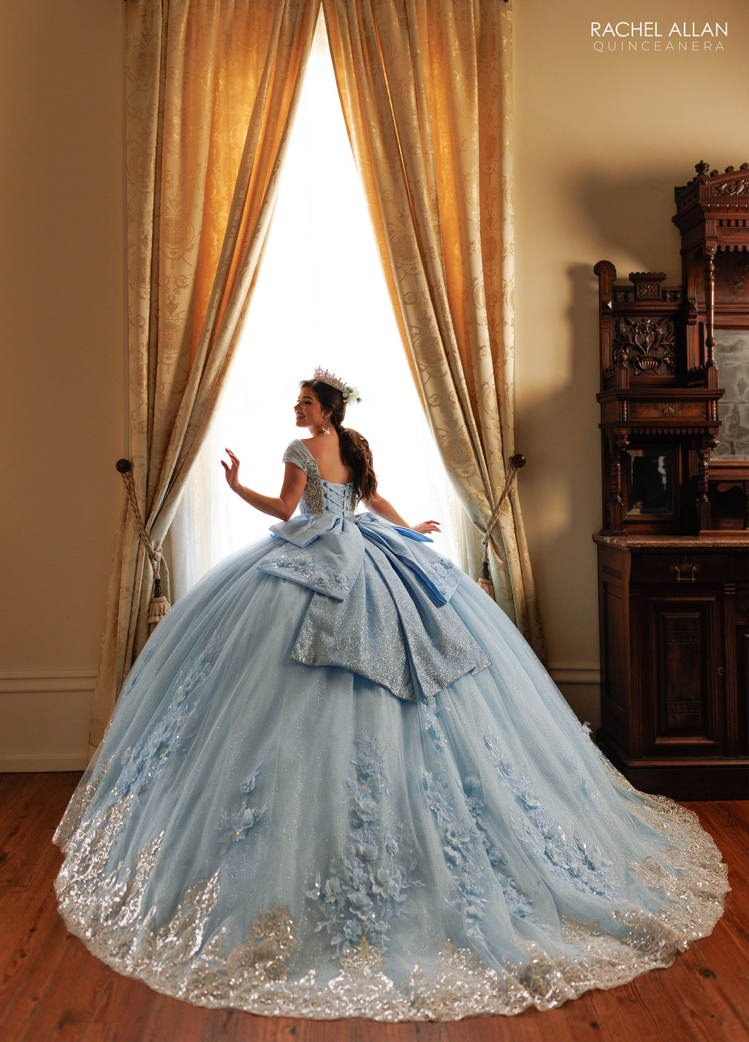 3D Floral Quinceanera Dress by Rachel Allan RQ3180