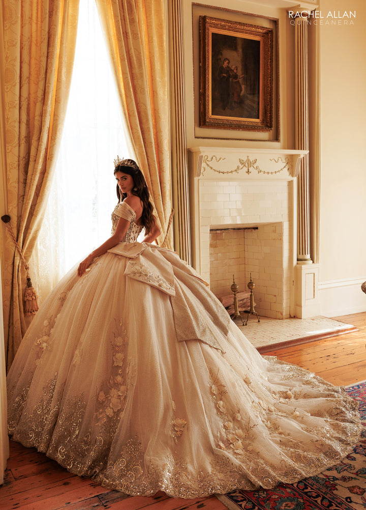 3D Floral Quinceanera Dress by Rachel Allan RQ3180