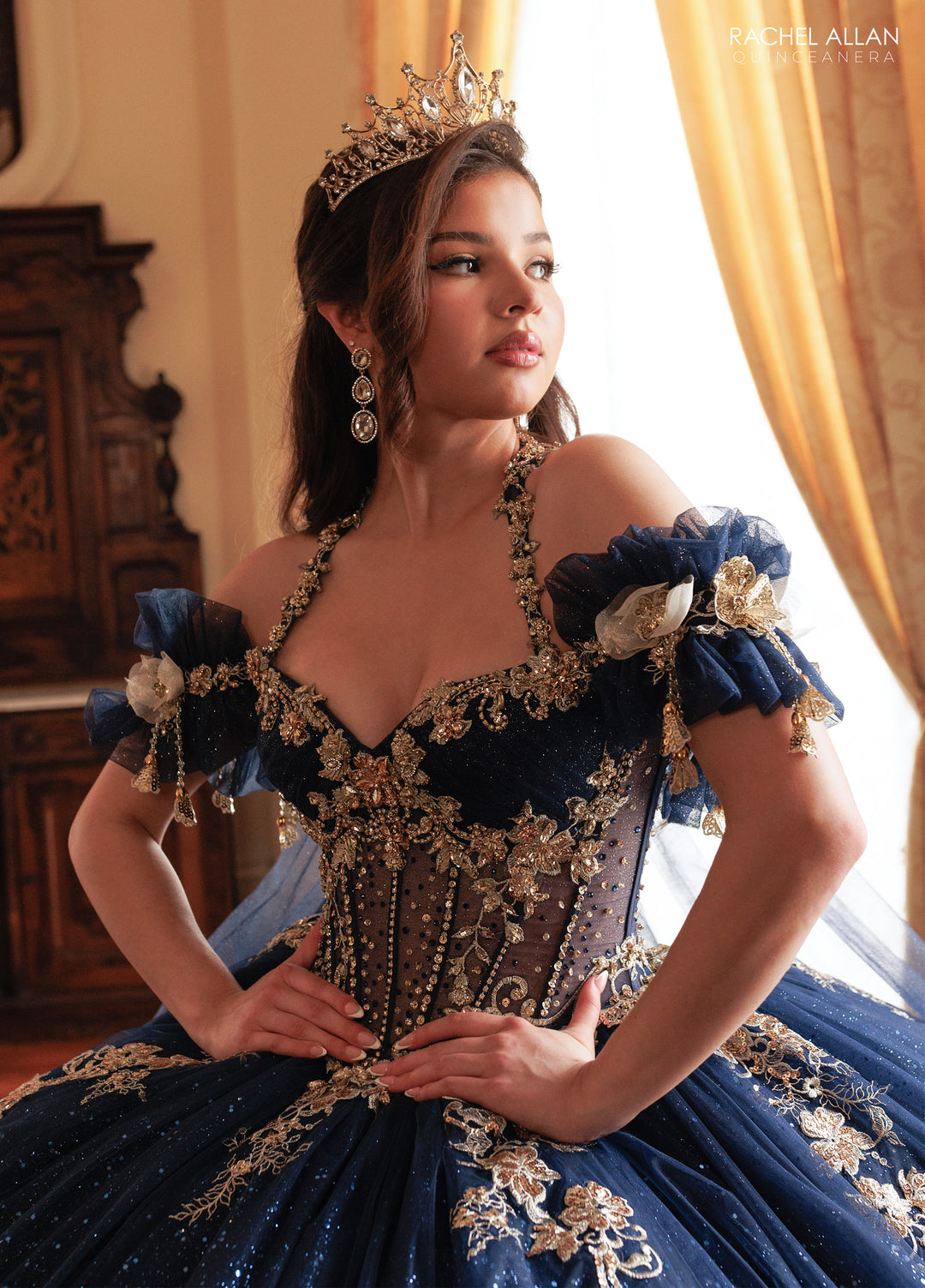 Cape Quinceanera Dress by Rachel Allan RQ3181