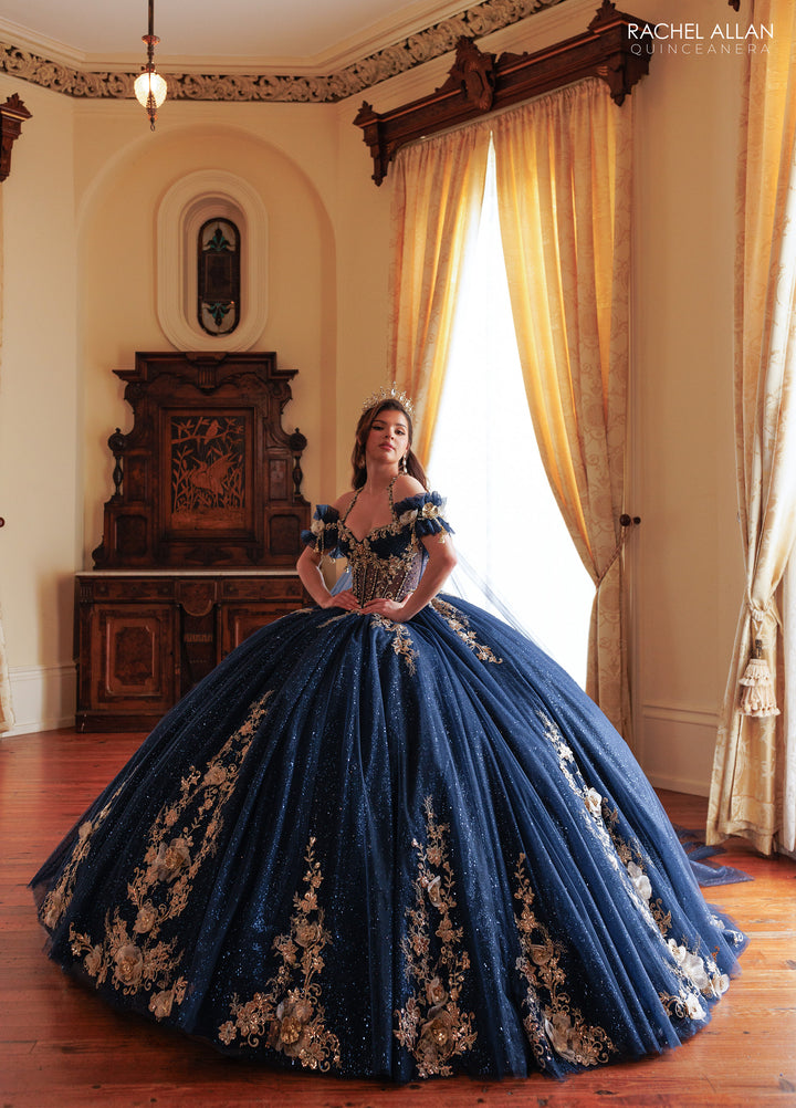 Cape Quinceanera Dress by Rachel Allan RQ3181