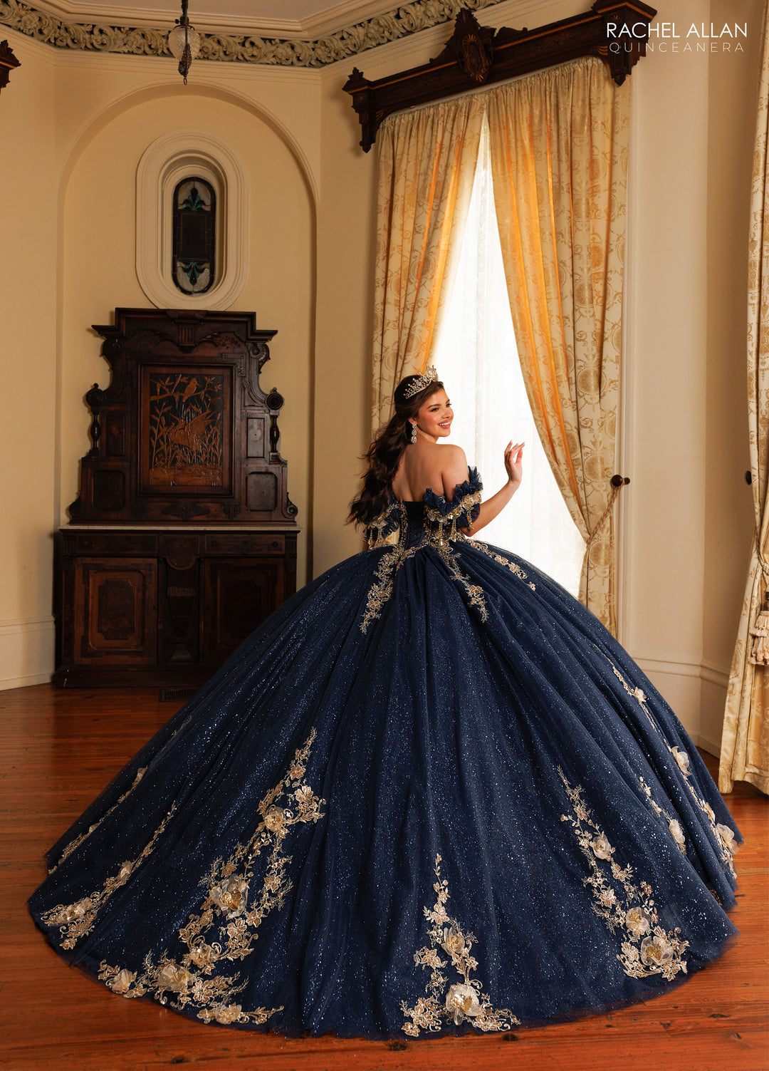 Cape Quinceanera Dress by Rachel Allan RQ3181