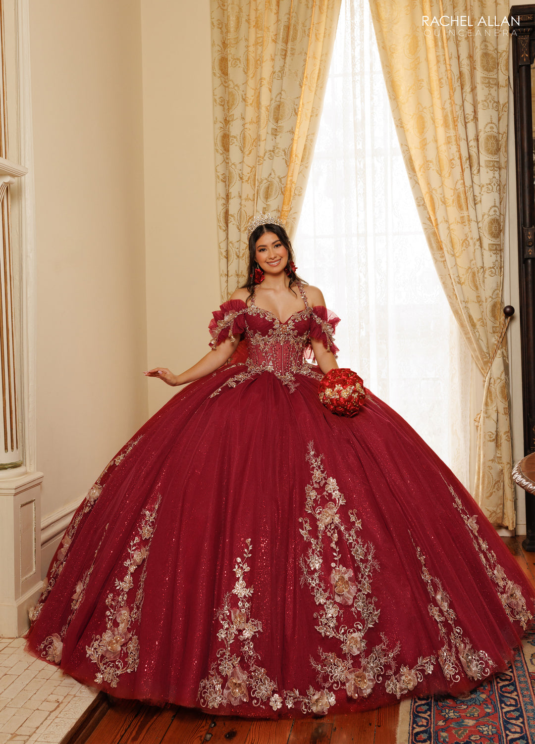 Cape Quinceanera Dress by Rachel Allan RQ3181