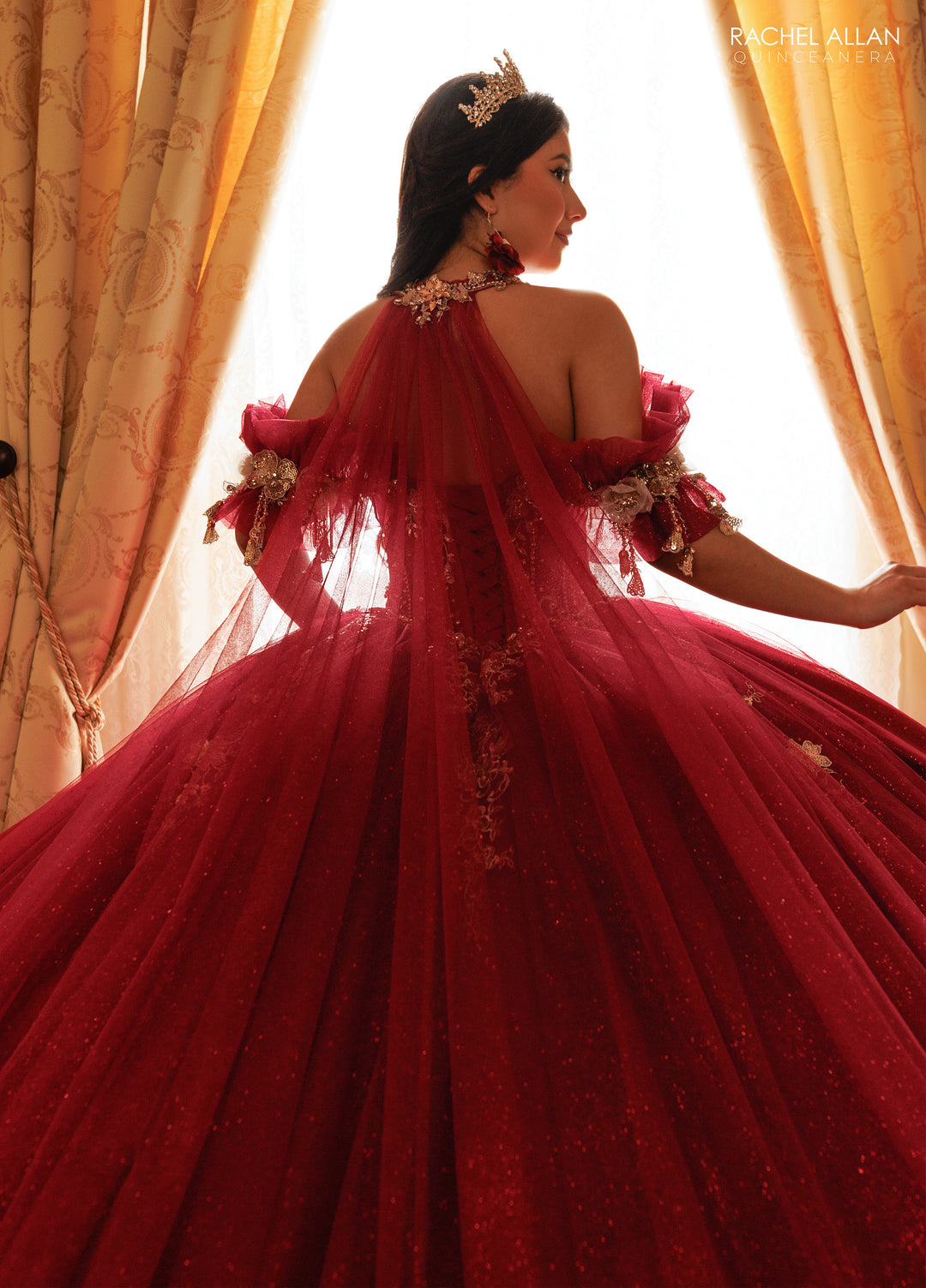 Cape Quinceanera Dress by Rachel Allan RQ3181