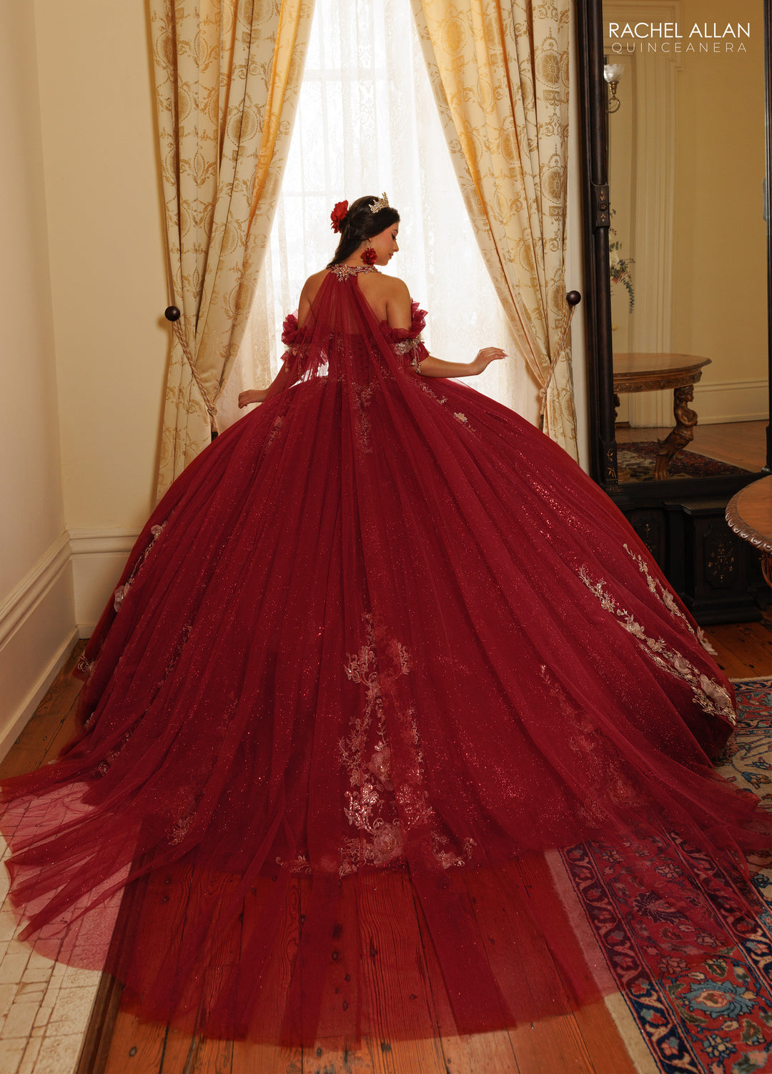 Cape Quinceanera Dress by Rachel Allan RQ3181