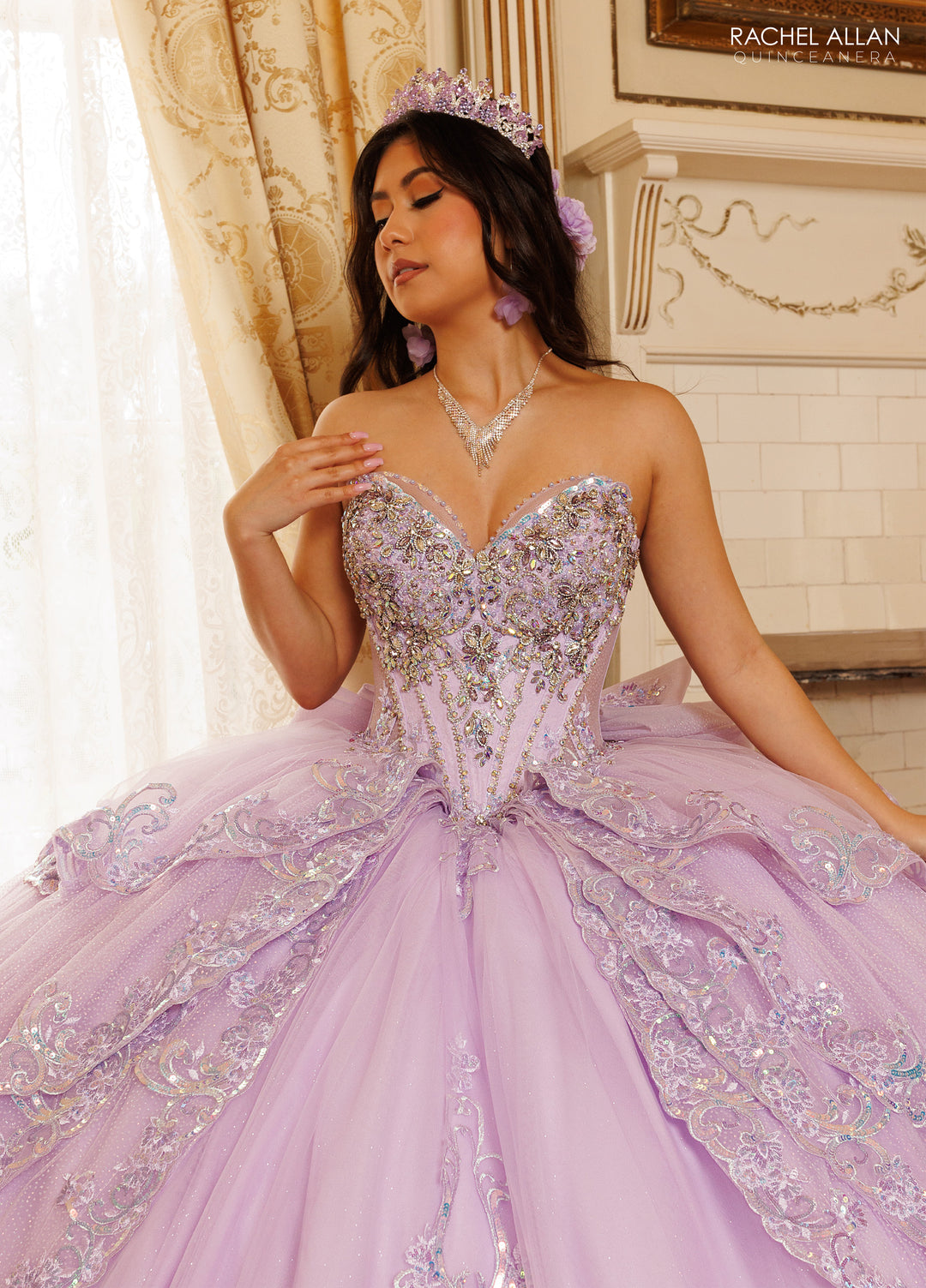 Long Sleeve Quinceanera Dress by Rachel Allan RQ3182