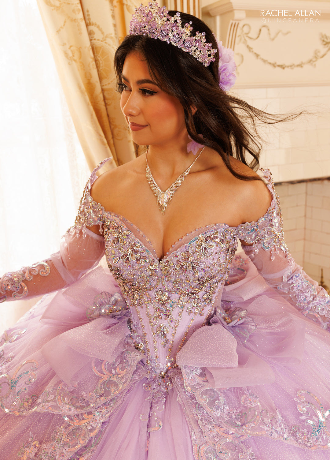 Long Sleeve Quinceanera Dress by Rachel Allan RQ3182