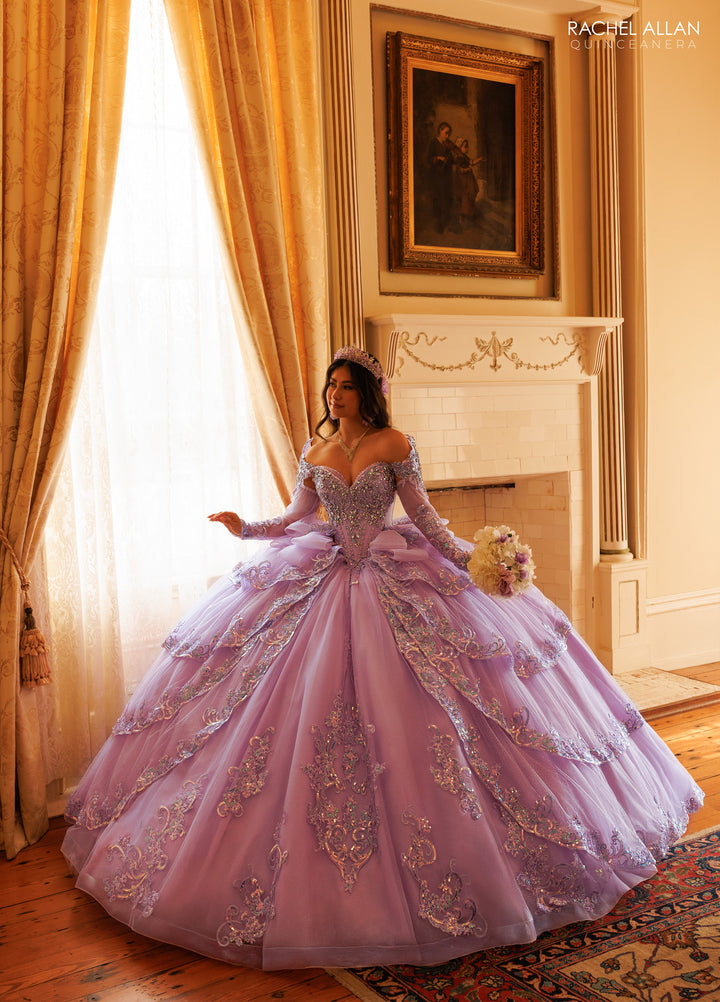 Long Sleeve Quinceanera Dress by Rachel Allan RQ3182