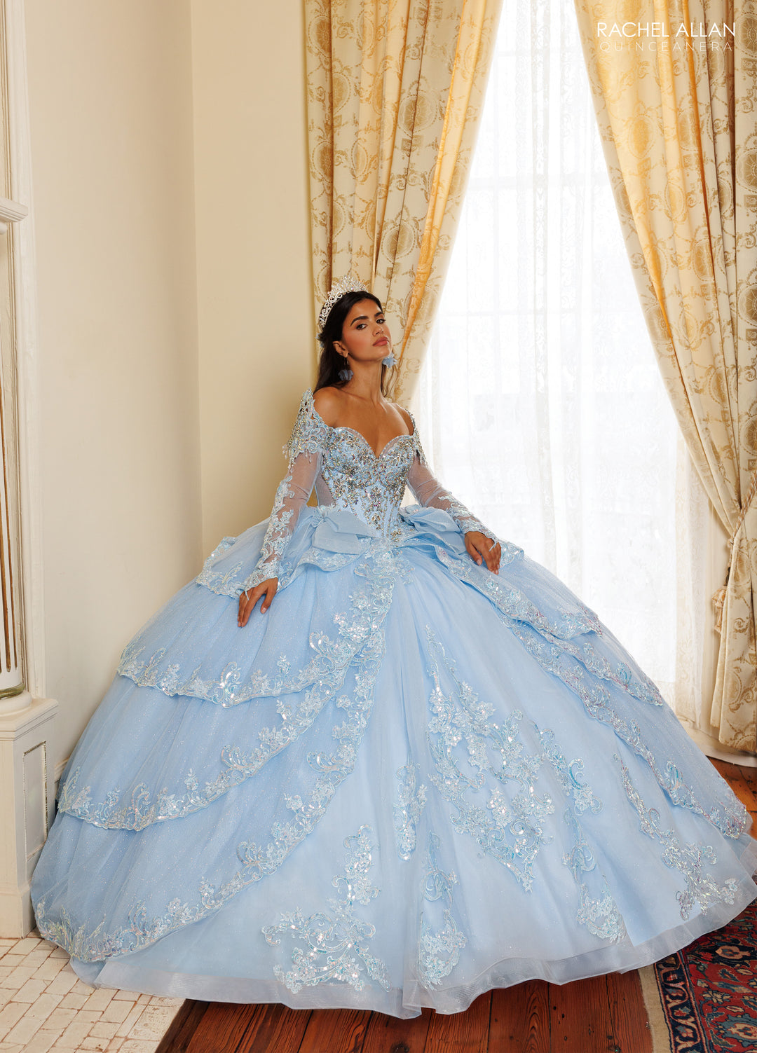 Long Sleeve Quinceanera Dress by Rachel Allan RQ3182