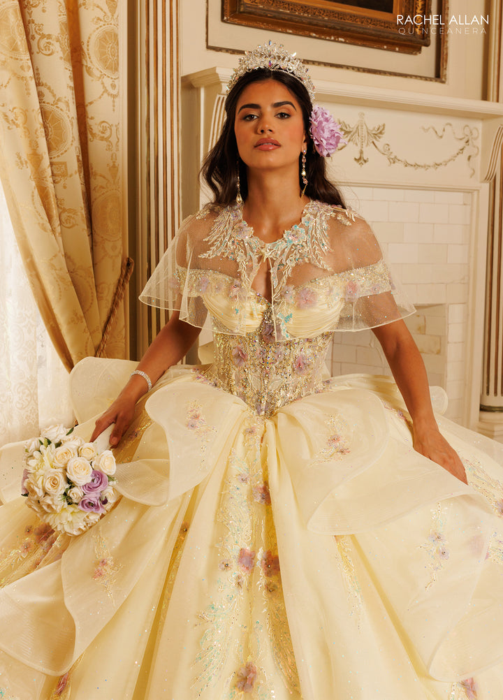 Off Shoulder Ruffled Quinceanera Dress by Rachel Allan RQ3185