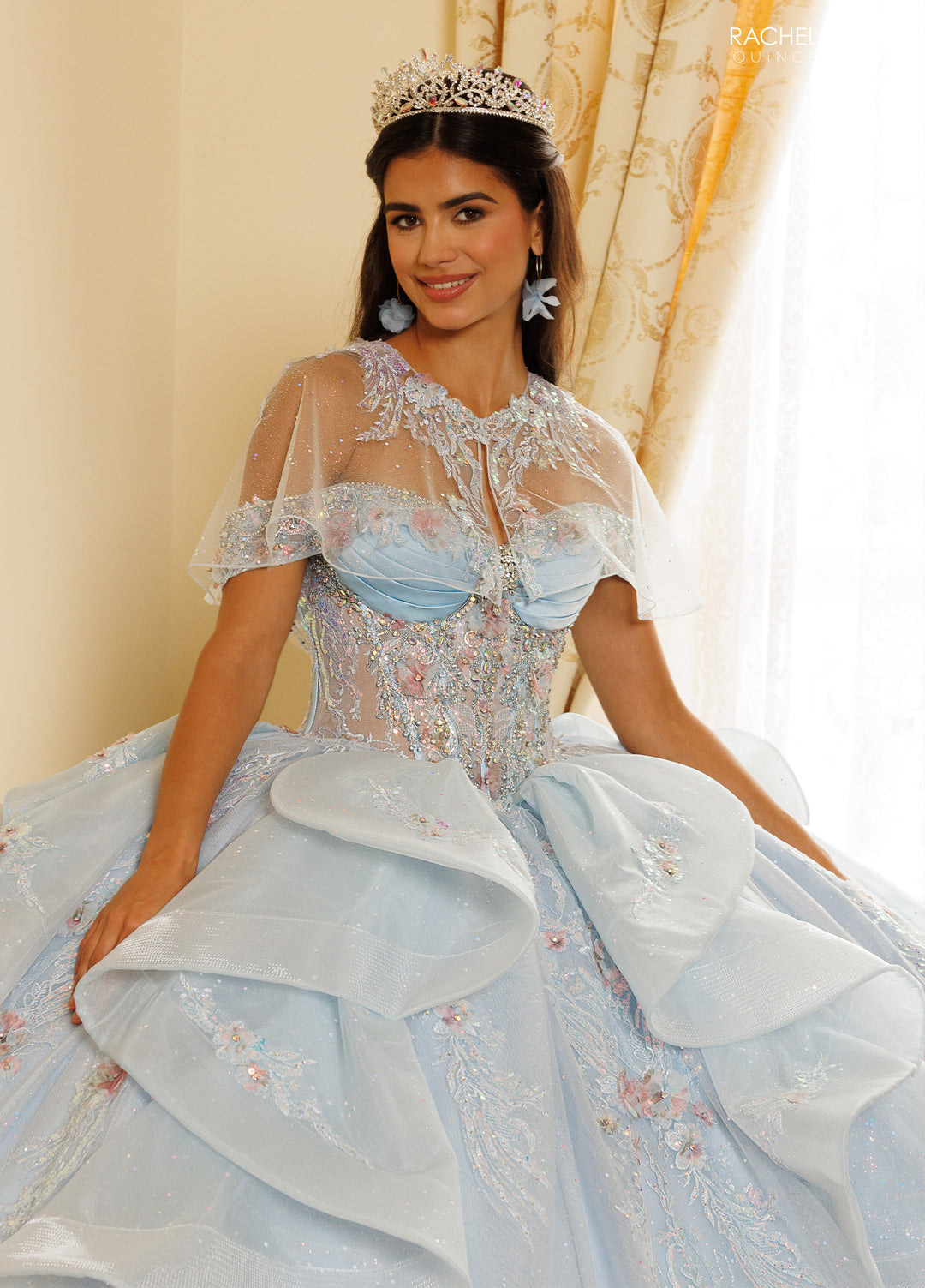 Off Shoulder Ruffled Quinceanera Dress by Rachel Allan RQ3185