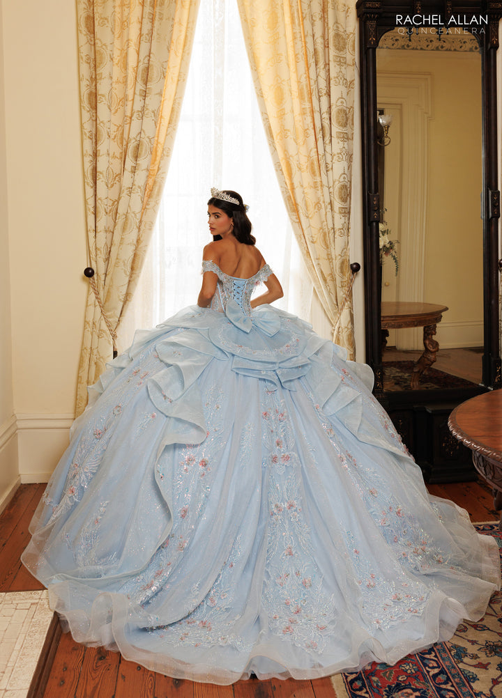Off Shoulder Ruffled Quinceanera Dress by Rachel Allan RQ3185