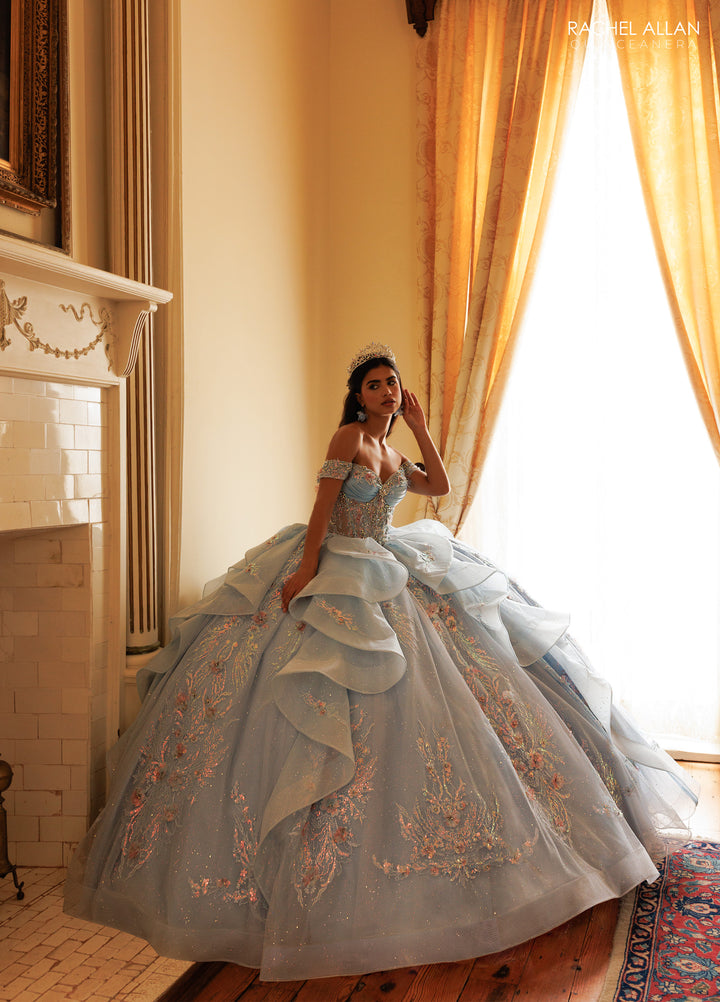 Off Shoulder Ruffled Quinceanera Dress by Rachel Allan RQ3185