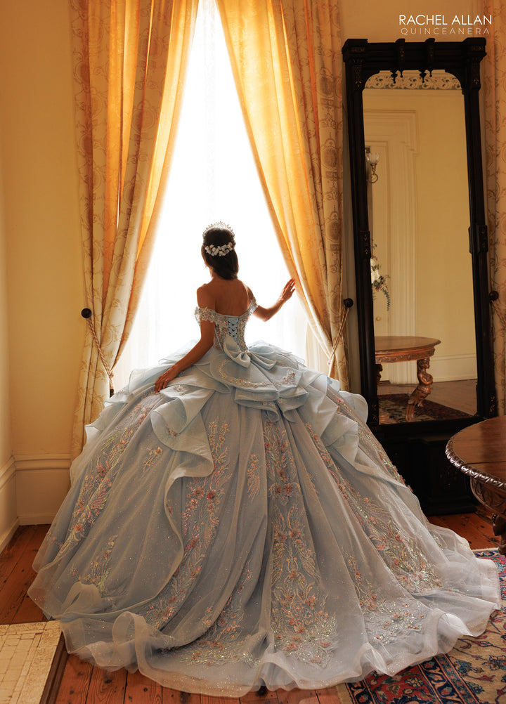 Off Shoulder Ruffled Quinceanera Dress by Rachel Allan RQ3185