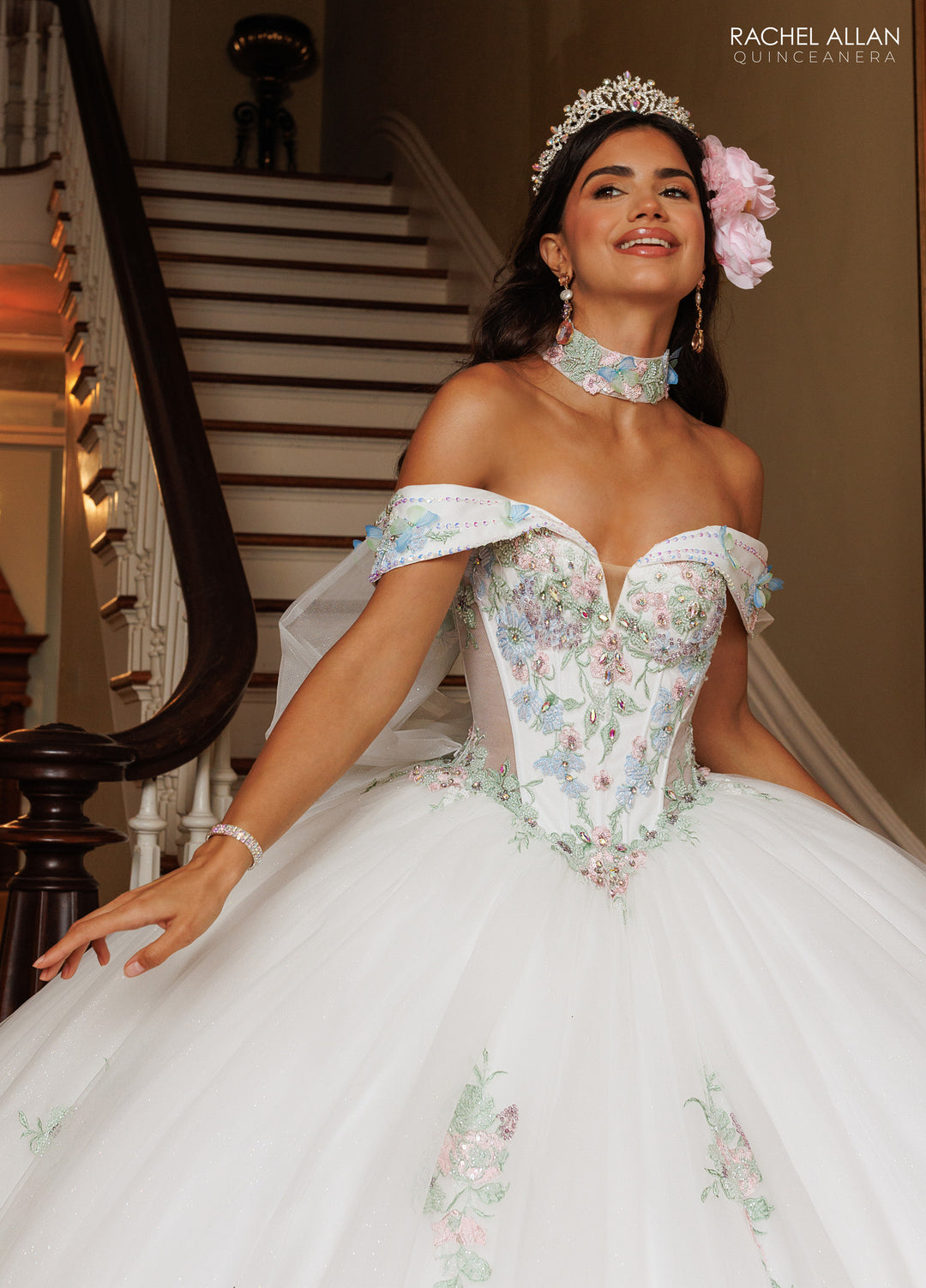 Puff Sleeve Quinceanera Dress by Rachel Allan RQ3186