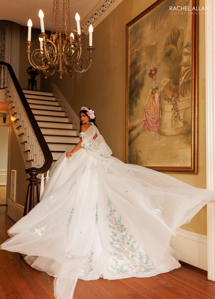 Puff Sleeve Quinceanera Dress by Rachel Allan RQ3186