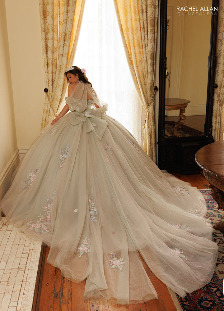 Puff Sleeve Quinceanera Dress by Rachel Allan RQ3186