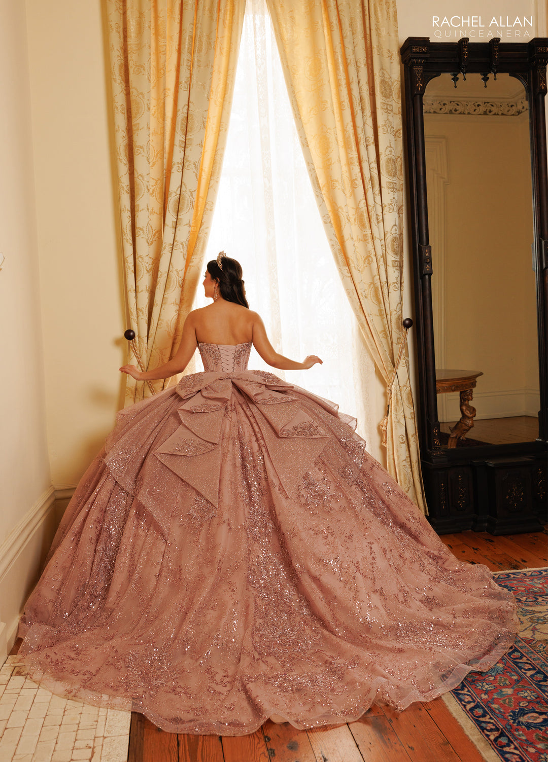 Strapless Cape Quinceanera Dress by Rachel Allan RQ3189