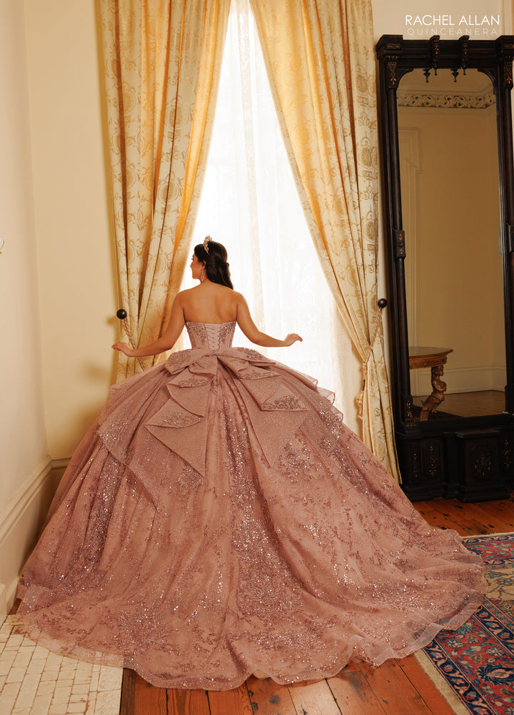 Strapless Cape Quinceanera Dress by Rachel Allan RQ3189