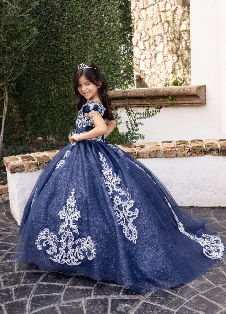 Girl's Off Shoulder Gown by Rachel Allan RQ4055