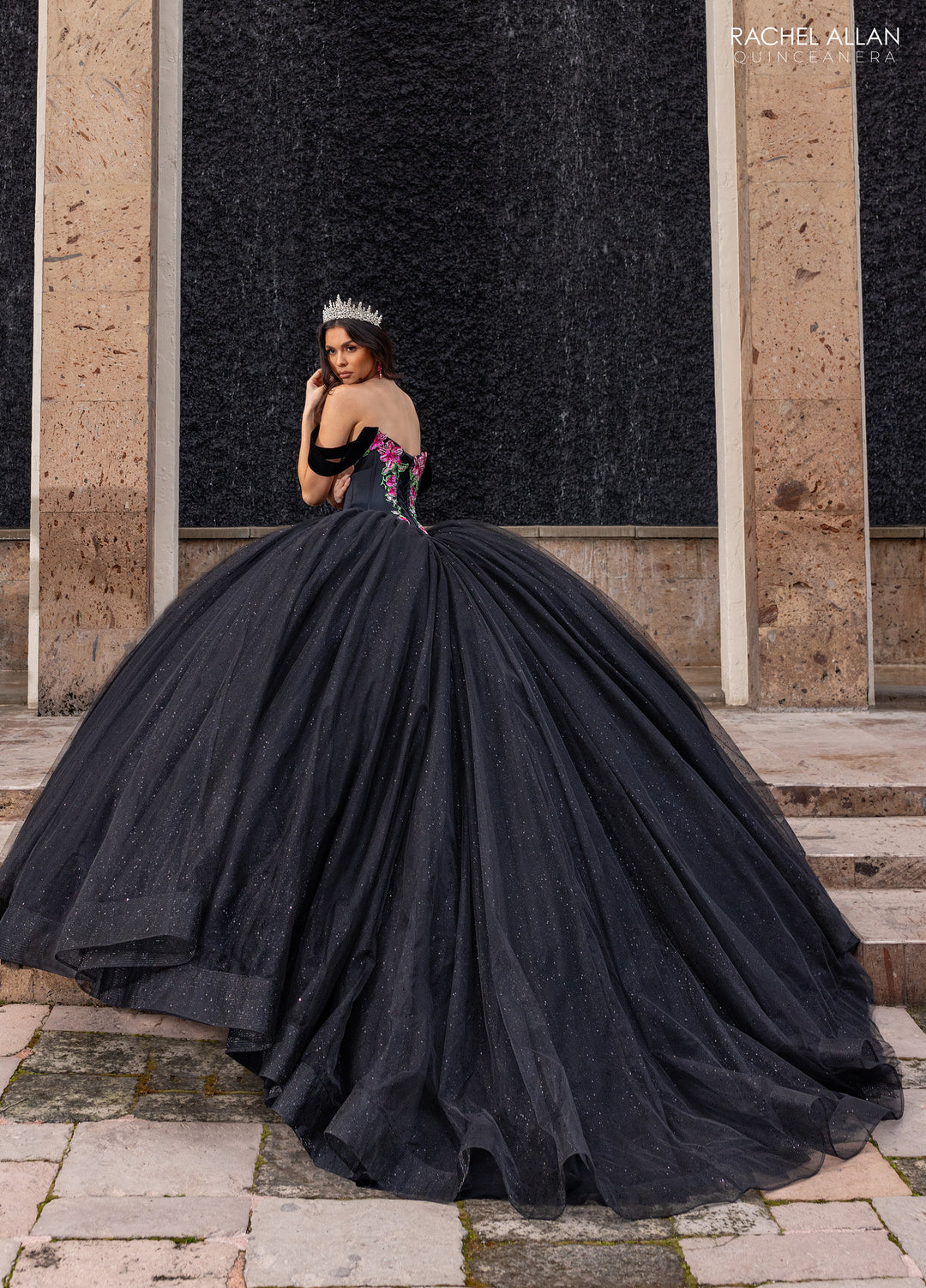 Floral Charro Quinceanera Dress by Rachel Allan RQ5016