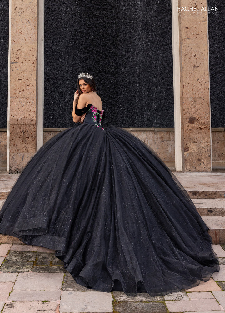 Floral Charro Quinceanera Dress by Rachel Allan RQ5016