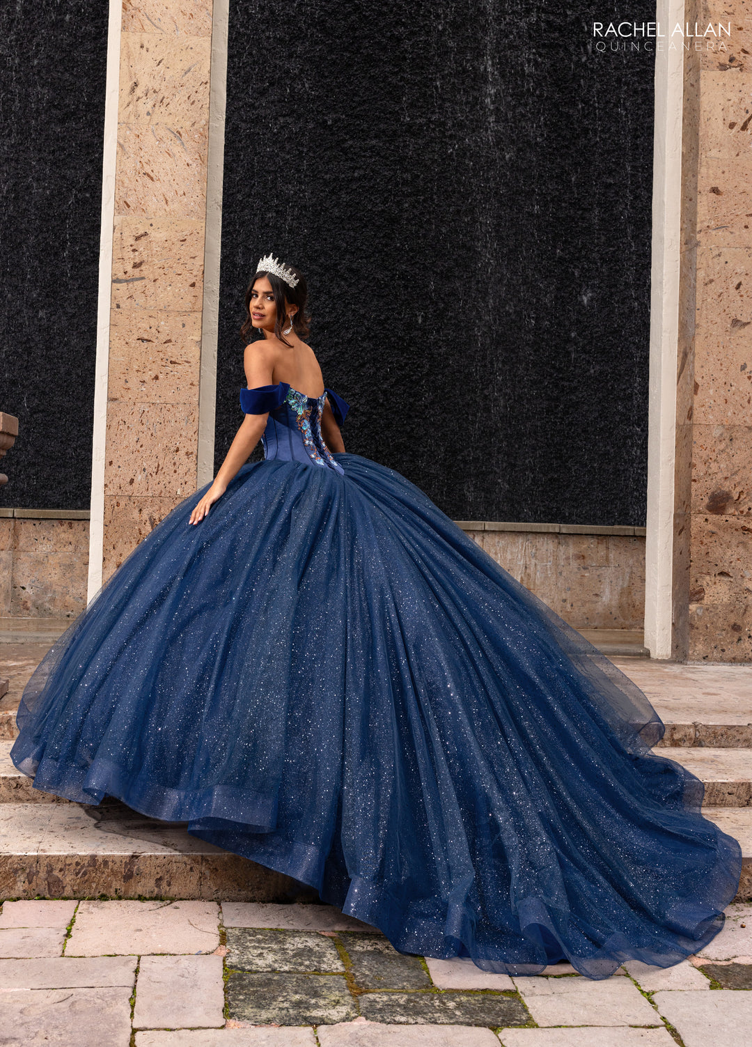 Floral Charro Quinceanera Dress by Rachel Allan RQ5016